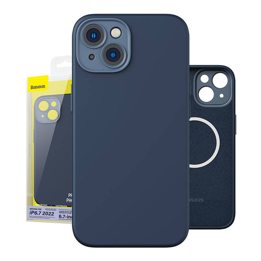 Baseus Liquid Silica Magnetic Case and Tempered Glass set for iPhone 14 Plus (blue) - Product Image 1
