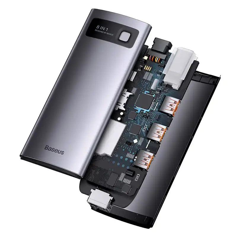 Hub 8in1 Baseus StarJoy Series, USB-C to 3x USB 3.1 + HDMI + USB-C PD + RJ45 + microSD/SD - Product Image 4
