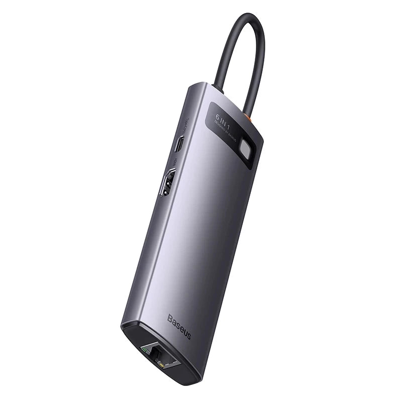 Hub 6in1 Baseus StarJoy Series, USB-C to 3x USB 3.0 + HDMI + USB-C PD + RJ45 - Product Image 4