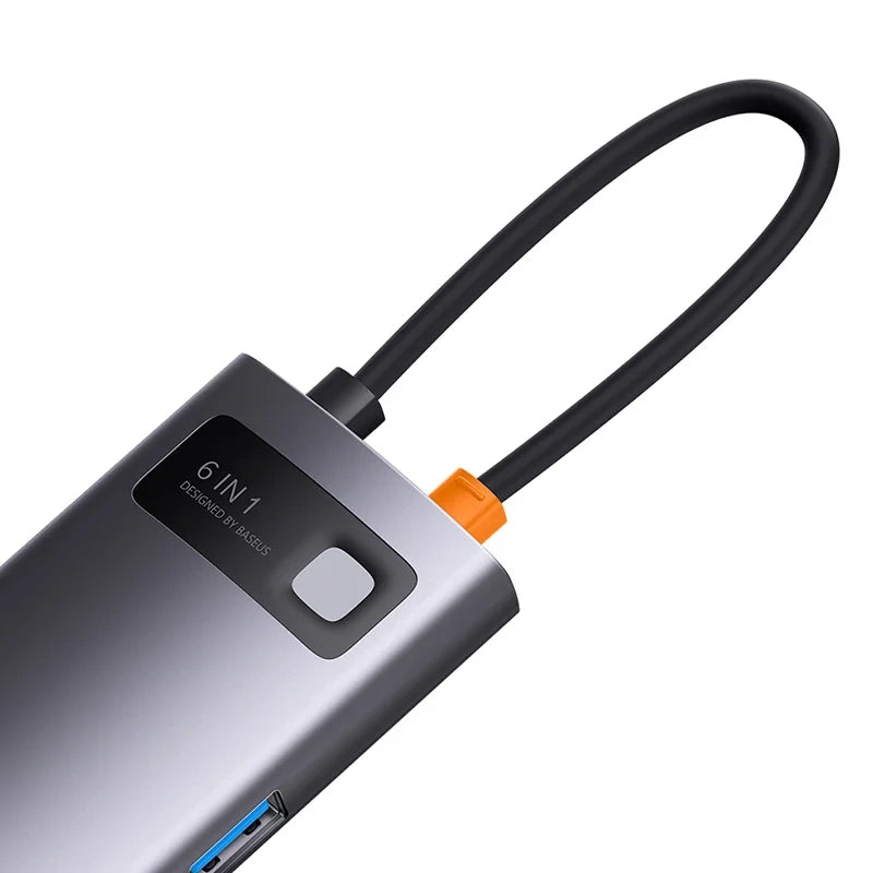 Hub 6in1 Baseus StarJoy Series, USB-C to 3x USB 3.0 + HDMI + USB-C PD + RJ45 - Product Image 6