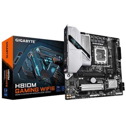 Gigabyte H810M GAMING WIFI6 | Processor family Intel | Processor socket LGA1851 | DDR5 | Supported hard disk drive inter