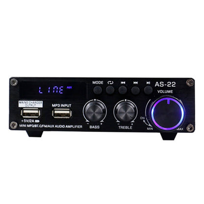 Blitzwolf AS-22 Audioverstärker, 45W, Bluetooth 5.0, USB + Fernbedienung (schwarz)