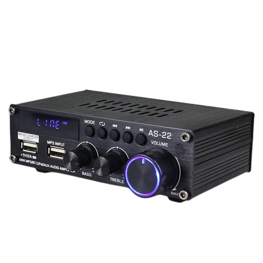Blitzwolf AS-22 Audioverstärker, 45W, Bluetooth 5.0, USB + Fernbedienung (schwarz)