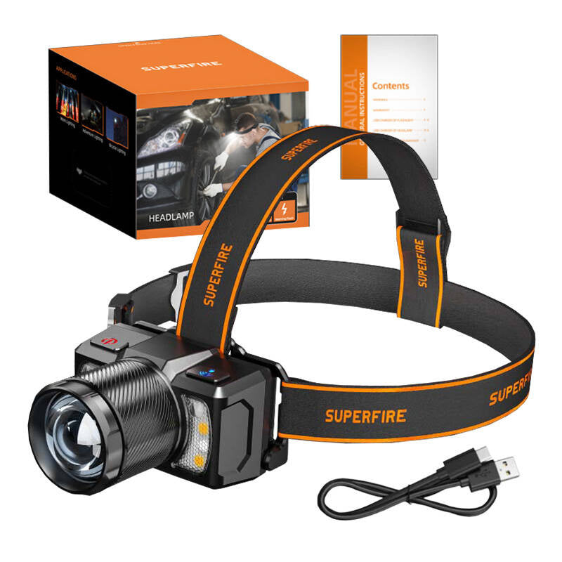 Headlight Superfire HL25, 700lm, USB-C - Product Image 2