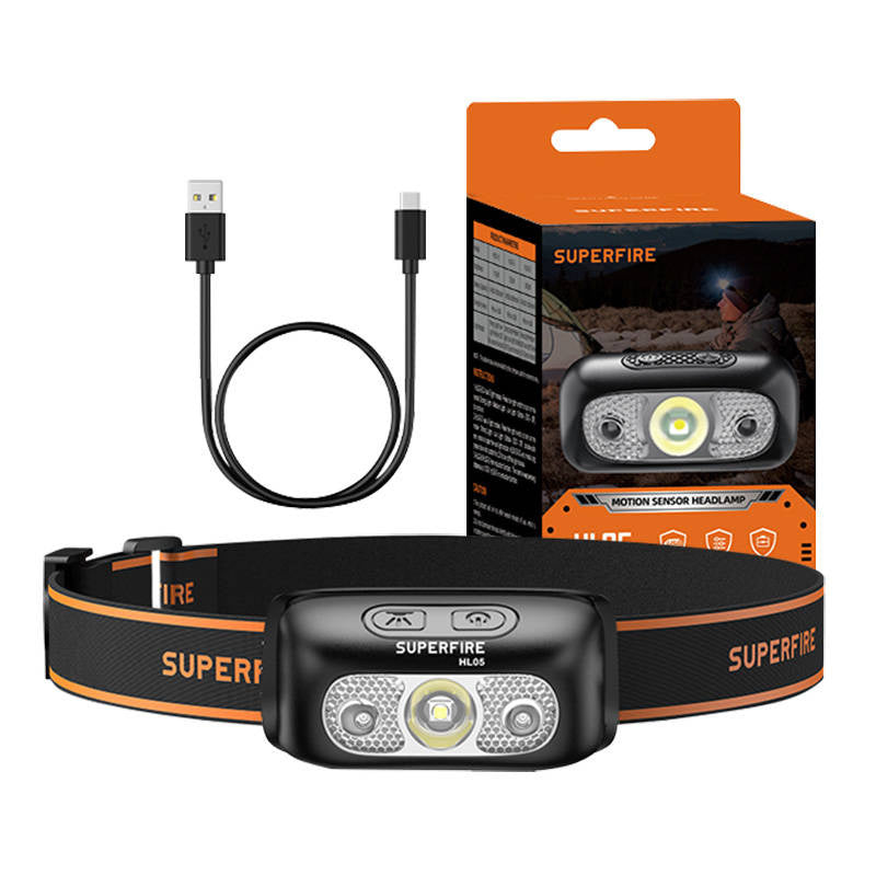 Headlamp Superfire HL05-E, 120lm, USB - Product Image 1