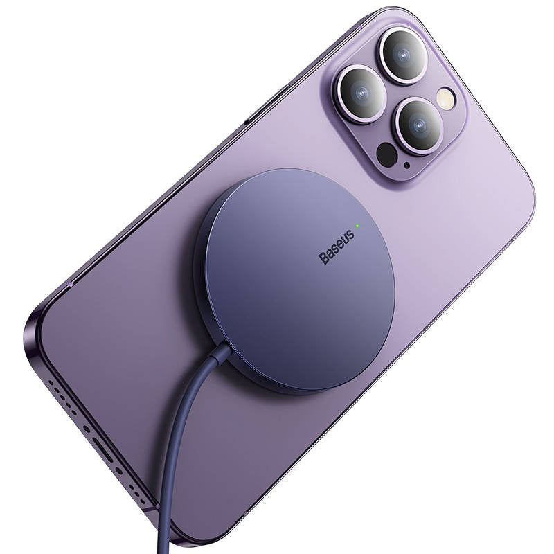 Magnetic Wireless Charger Baseus Simple Mini3 15W (Dusty purple) - Product Image 5