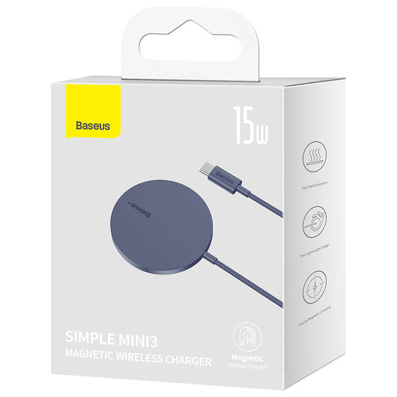 Magnetic Wireless Charger Baseus Simple Mini3 15W (Dusty purple) - Product Image 6