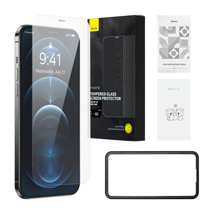 Baseus Schott HD Tempered Glass with dust filter 0.3mm for iPhone 12 Pro Max - Product Image 1