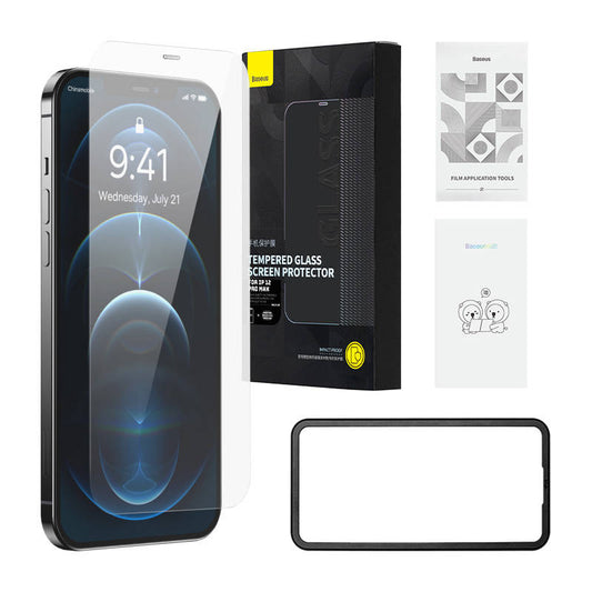 Baseus Schott HD Tempered Glass with dust filter 0.3mm for iPhone 12 Pro Max - Product Image 1