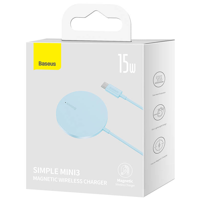 Magnetic Wireless Charger Baseus Simple Mini 3 15W (Blue) - Product Image 7
