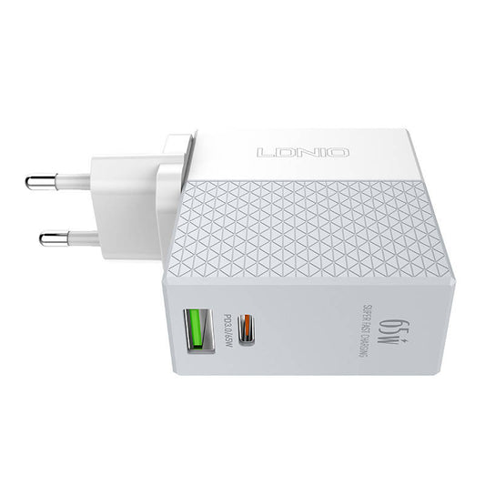 Wall charger LDNIO A2620C USB, USB-C 65W + USB-C - USB-C cable - Product Image 2