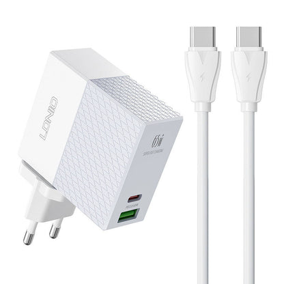 Wall charger LDNIO A2620C USB, USB-C 65W + USB-C - USB-C cable - Product Image 1
