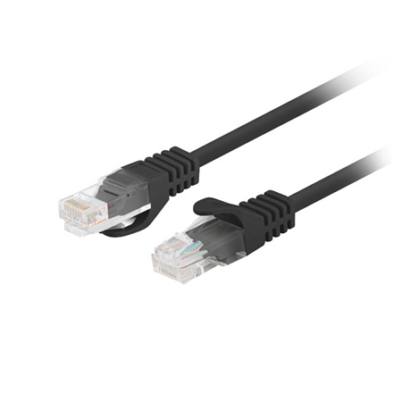 Lanberg Patchcord CAT.6 UTP 0.25M fluke passed 10-pack, Black | PCU6-20CC-0025-BK