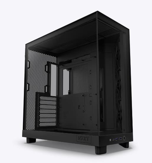 Case NZXT H6 Flow MidiTower Not included ATX MicroATX MiniITX Colour Black CC-H61FB-01
