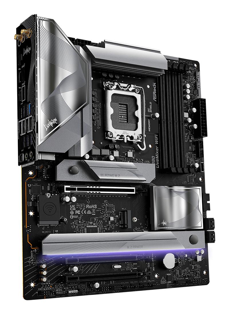 Mainboard ASROCK Intel Z890 LGA 1851 (Socket V1) ATX RAM DDR5-SDRAM 4xSlots Wi-Fi Yes Bluetooth Yes Z890LIVEMIXERWIFI
