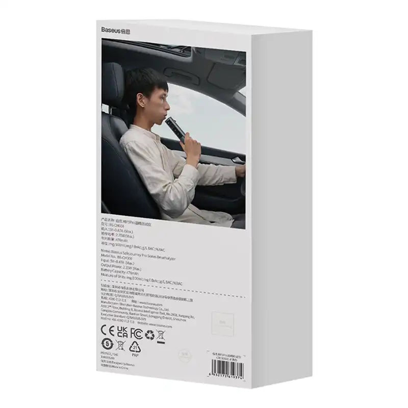 Electronic Breathalyzer Baseus SafeJourney Pro (Grey) - Product Image 9