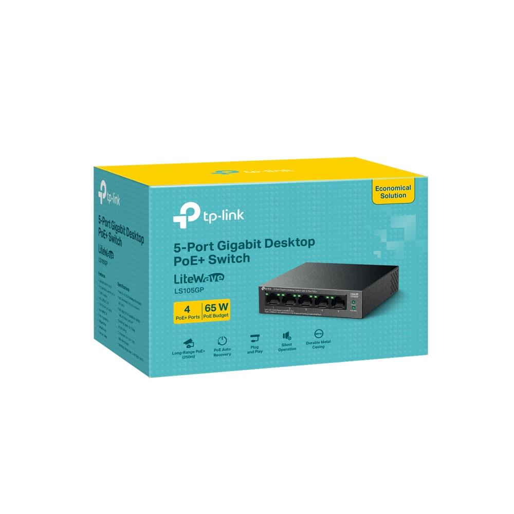 Switch TP-LINK LS105GP PoE+ ports 4 LS105GP