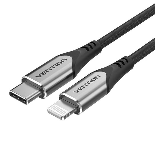 Kabel USB-C 2.0 zu Lightning Vention TACHF MFi 3A 1m (Grau)