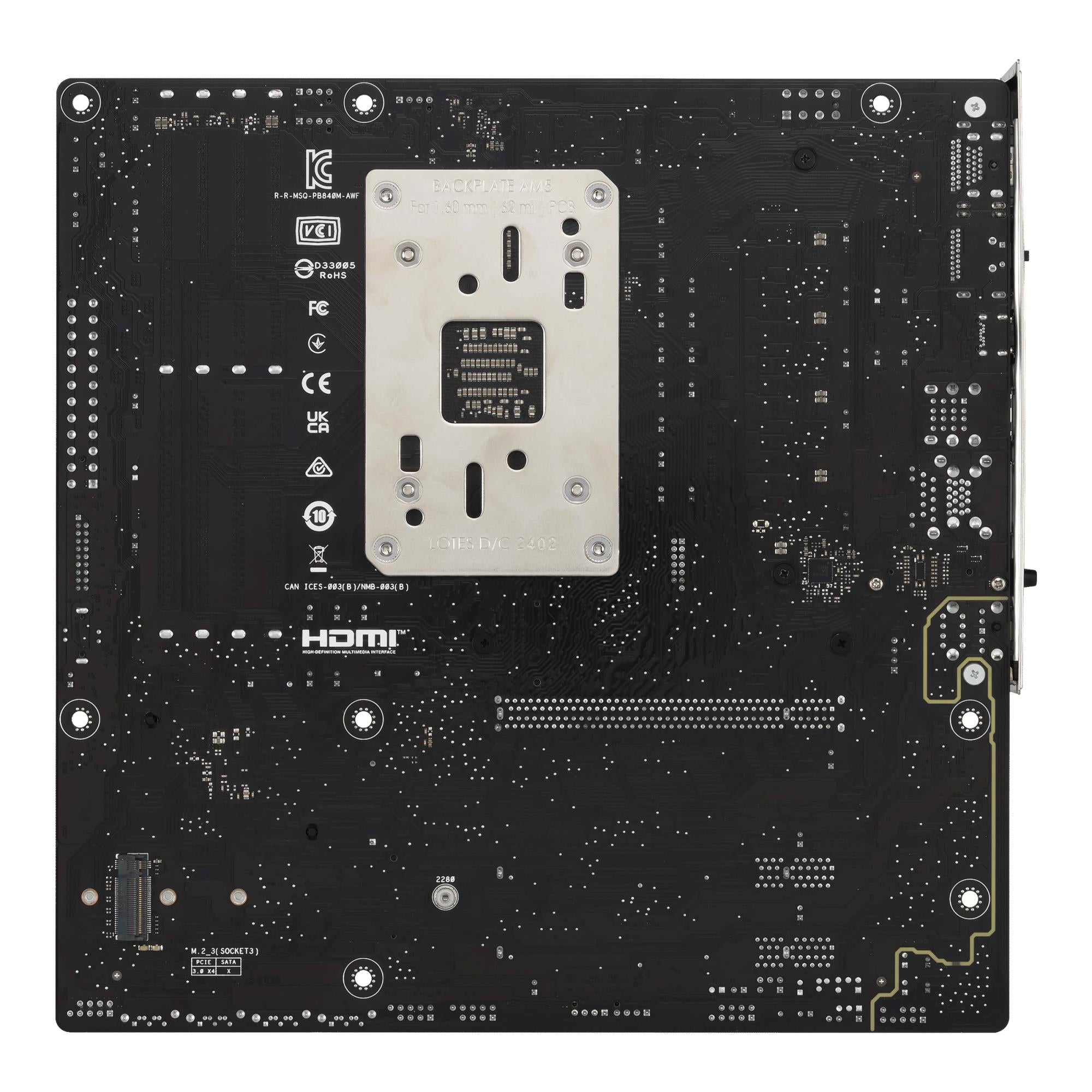 Mainboard ASUS AMD B840 SAM5 Micro-ATX Memory DDR5 Memory slots 4 2xPCI-Express 3.0 16x 1xPCI-Express 4.0 16x 3xM.2 1xHDMI 2xDisplayPort 4xUSB 2.0 2xUSB 3.2 1xUSB-C 1xRJ45 3xAudio port PRIMEB840M-AWIFI