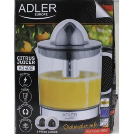 SALE OUT. Adler AD 4012 Citrus Juicer, 2 Pressing Cups for Big and Small Citrus Fruits, 40W, Black | Adler Citrus Juicer