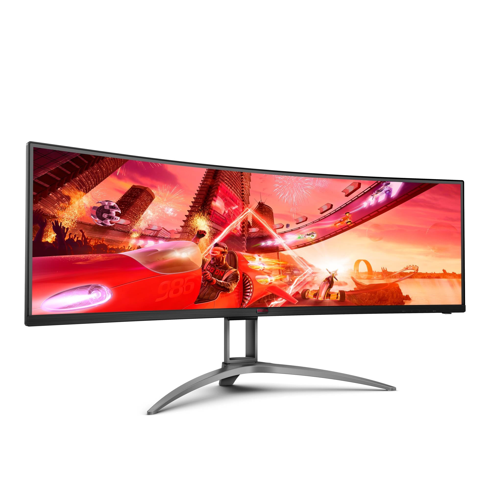 LCD Monitor AOC AG493UCX2 48.8" Gaming/Curved Panel VA 5120x1440 32:9 165Hz Matte 4 ms Speakers Swivel Height adjustable Tilt Colour Black AG493UCX2