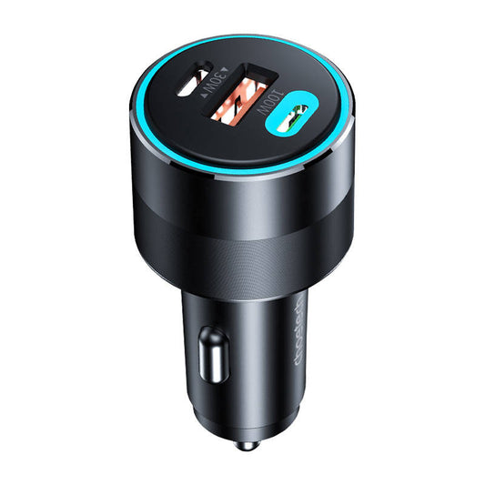 Choetech TC0011 car charger 130W 2x USB C 1x USB A (black) - Product Image 1