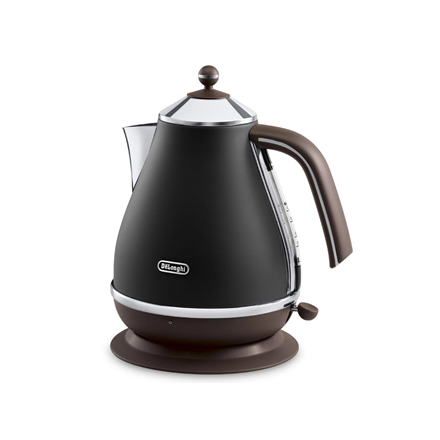 Delonghi | Icona Vintage | KBOV2001BK | Standard kettle | 2000 W | 1.7 L | Stainless steel | 360° rotational base | Blac