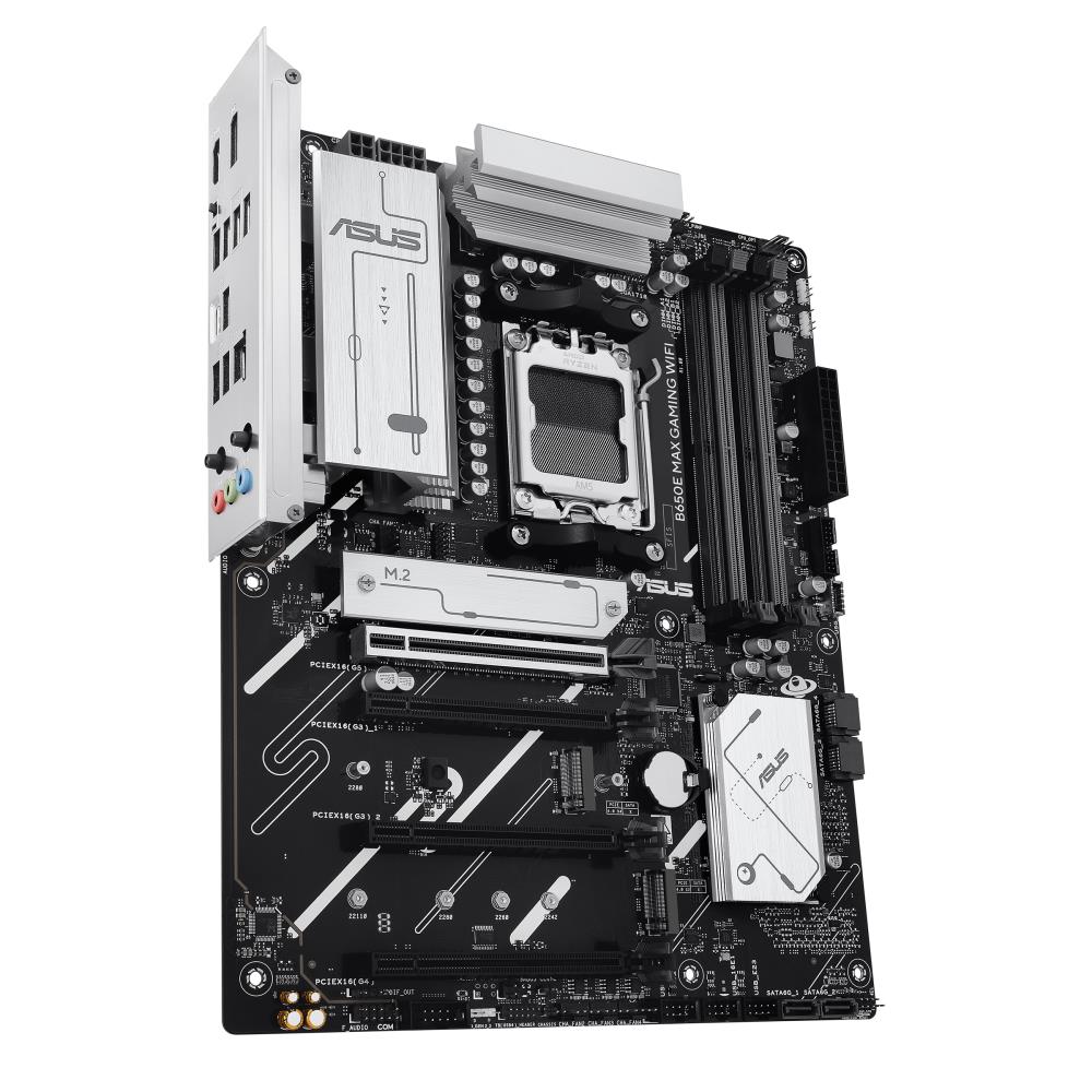 Mainboard ASUS AMD B650 SAM5 ATX Memory DDR5 Memory slots 4 2xPCI-Express 3.0 16x 1xPCI-Express 4.0 16x 1xPCI-Express 5.0 16x 3xM.2 1xHDMI 1xDisplayPort 2xUSB 2.0 5xUSB 3.2 1xUSB-C 1xRJ45 3xAudio port B650EMAXGAMINGWIFI