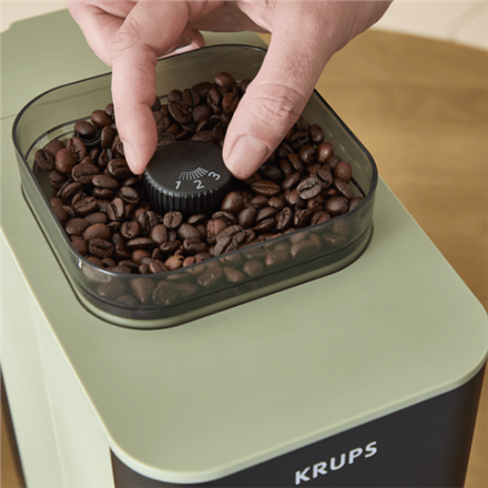 Krups Coffee Maker | SA401LE0 Crush | Pump pressure 15 bar | Automatic | Black/Green | 1370 W