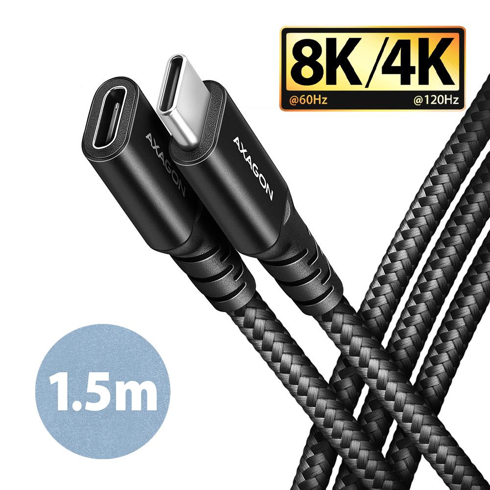 CABLE USB-C EXTENSION 1.5M/BLACK BUCM32-CF15AB AXAGON