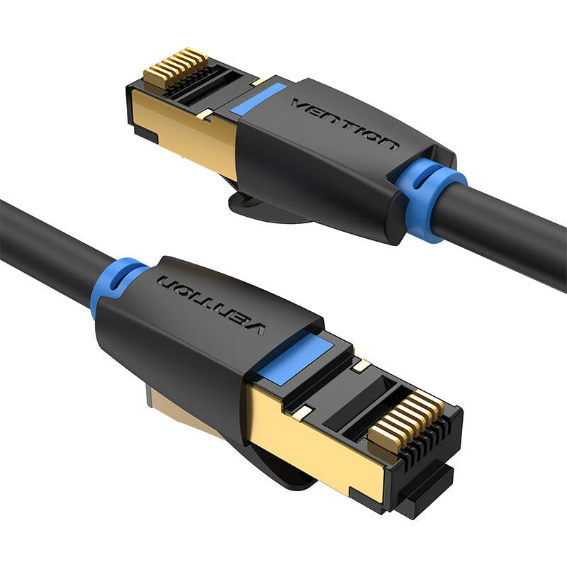 Network Cable CAT8 SFTP Vention IKABF RJ45 Ethernet 40Gbps 1m Black - Image 2