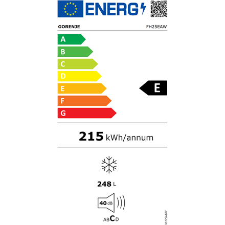 Gorenje Freezer | FH25EAW | Energy efficiency class E | Chest | Free standing | Height 84.7 cm | Total net capacity 248 