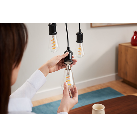 Philips Smart WiFi Filament Clear ST64 470Lm RGB | E27 | 6.3 W | RGB light | Bluetooth, Wi-Fi
