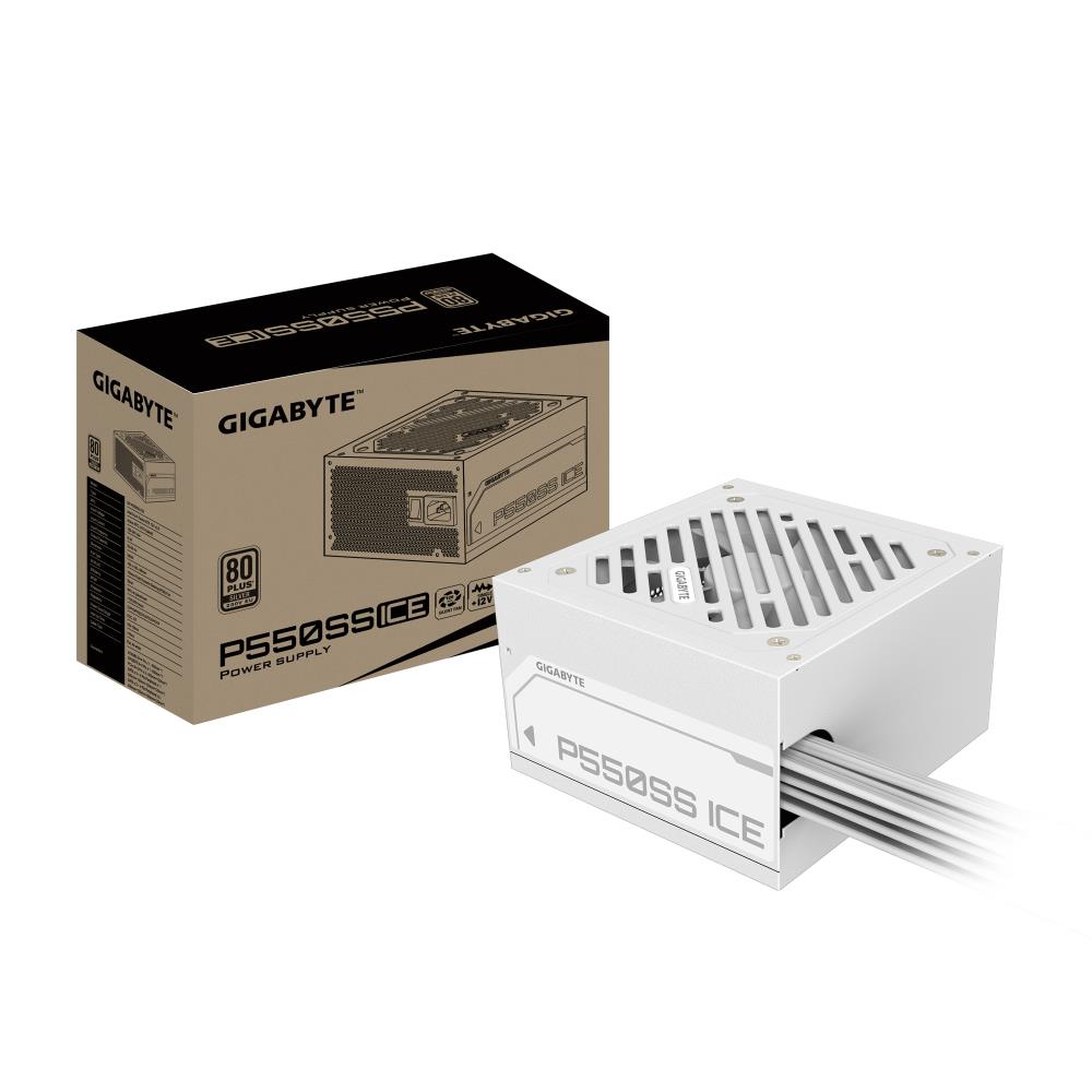 Power Supply GIGABYTE GP-P550SS ICE 550 Watts Efficiency 80 PLUS SILVER PFC Active MTBF 100000 hours GP-P550SSICE