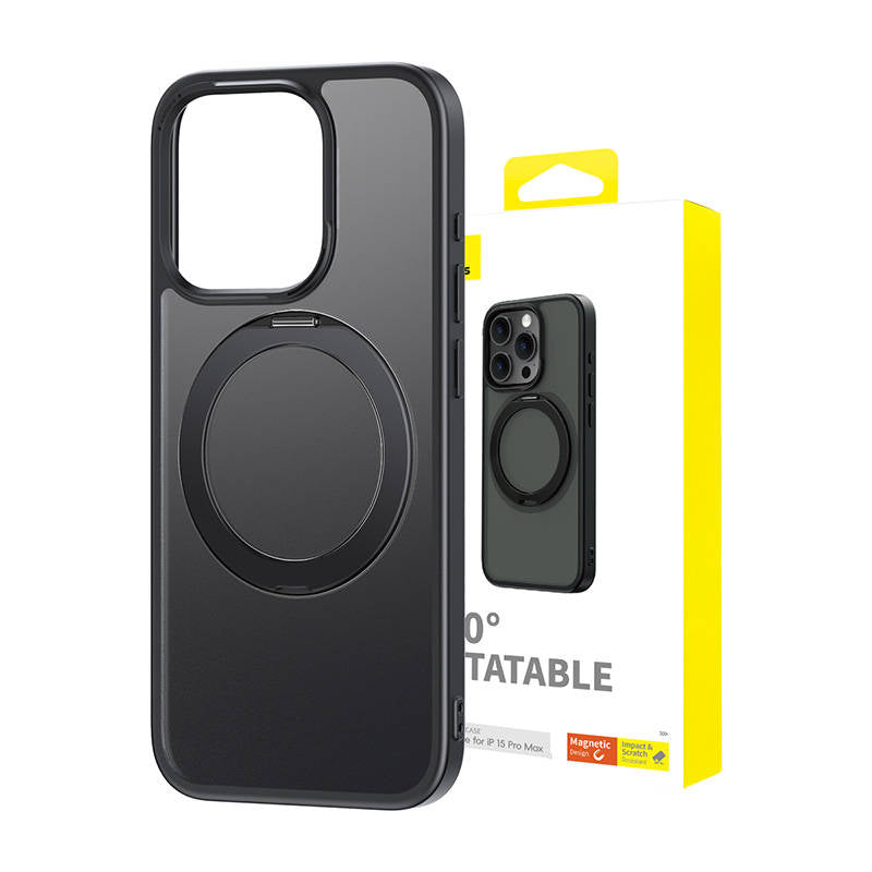 Magnetic Phone Case for iPhone 15 ProMax Baseus CyberLoop Series (Black) - Image 1