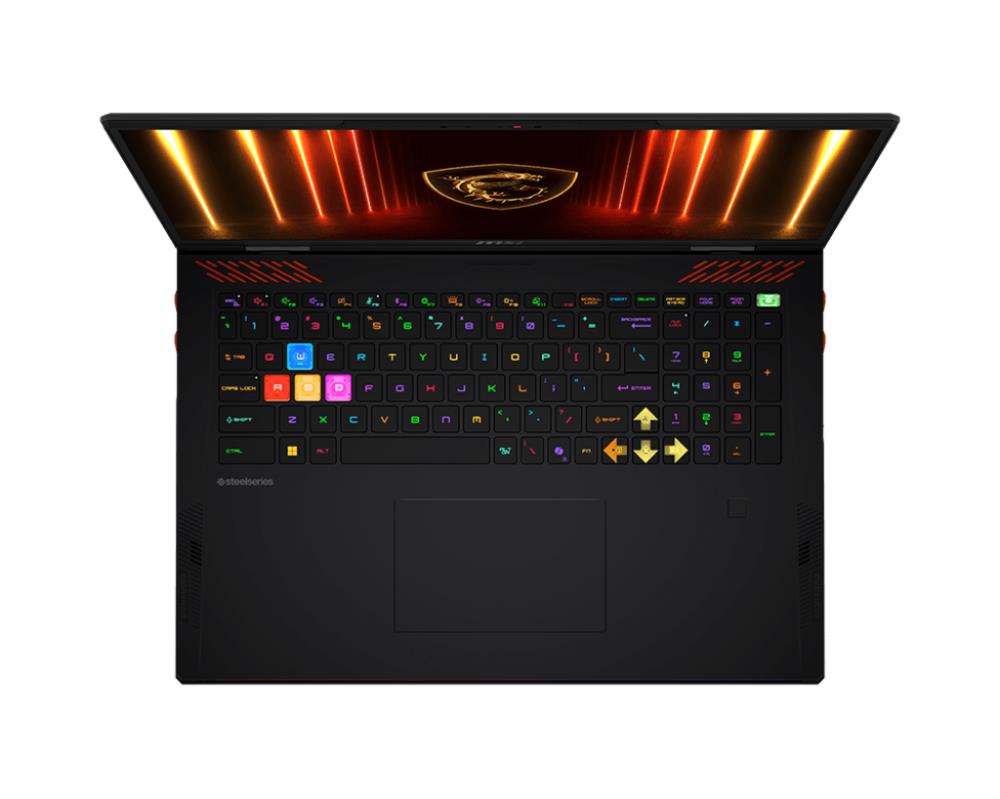 Notebook MSI Raider A18HX A9WJG CPU Ryzen 9 9955HX3D 2500 MHz 18" 3840x2400 RAM 64GB DDR5 5600 MHz SSD 2TB NVIDIA GeForce RTX 5090 24GB ENG Card Reader SD Express Windows 11 Home Black 3.6 kg RAIDERA18HXA9WJG-014NL