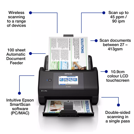 Epson Document scanner | WorkForce ES-590W | Colour