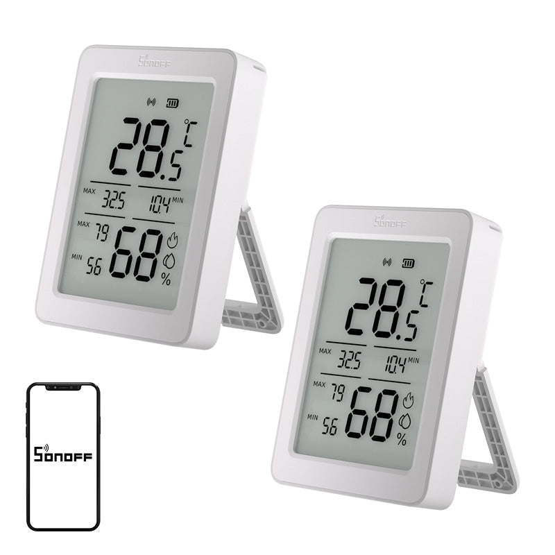 SONOFF ZigBee SNZB-02DR2 Temperature and Humidity Sensor, 2-Pack - Image 1