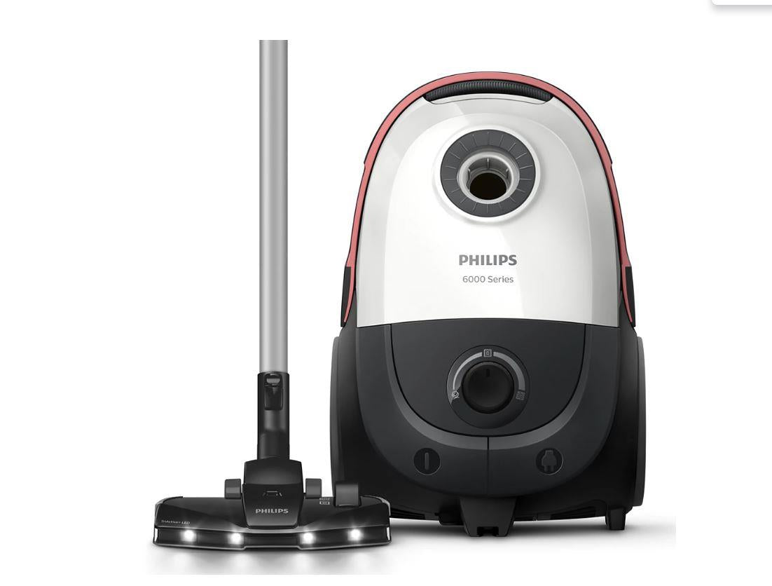 Vacuum Cleaner PHILIPS Bagged 900 Watts Capacity 4 l Noise 77 dB White Weight 4.6 kg XD6122/12