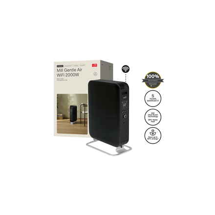 Mill | WiFI GEN3 Oil Filled Radiator | OIL2000WIFI3 | Oil Filled Radiator | 2000 W | Number of power levels 3 | Black