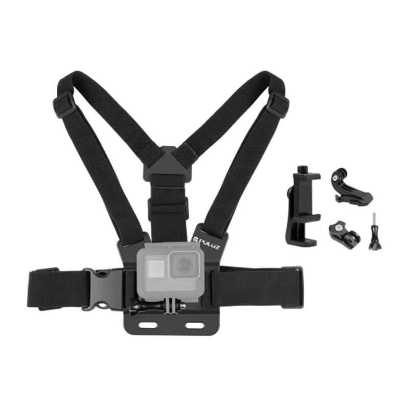 Puluz 5-in-1 Chest Strap with Phone Holder and J-Hook Mount - Image 1