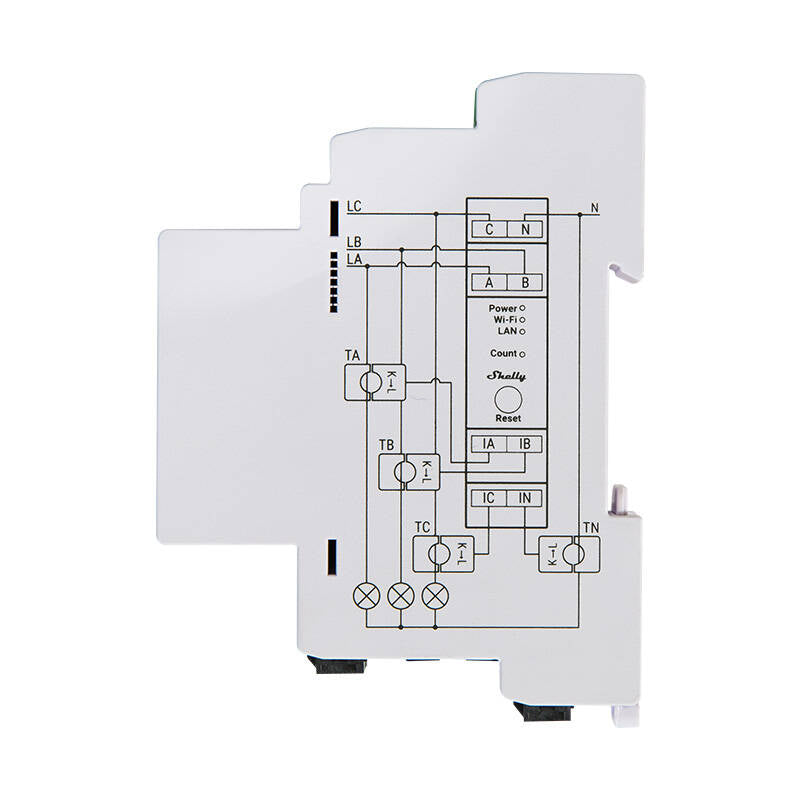 Shelly PRO 3EM 120A 3-Phase Energy Meter, WiFi/Bluetooth - Image 3