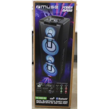 SALE OUT. Muse M-1990 DJ Party Box Double Bluetooth CD, DAMAGED PACKAGING | Muse | Party Box Double Bluetooth CD Speaker