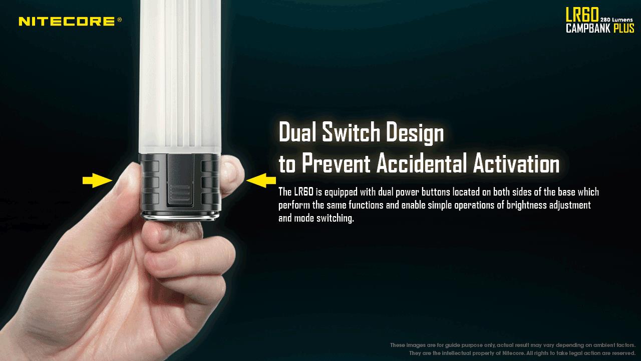 FLASHLIGHT LAMP SERIES/280 LUMENS LR60 NITECORE