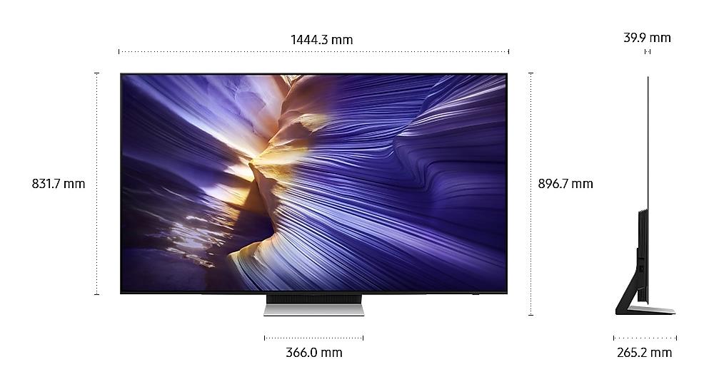 TV Set SAMSUNG 65" OLED/4K/Smart 3840x2160 Wireless LAN Bluetooth Tizen Black QE65S90FATXXH