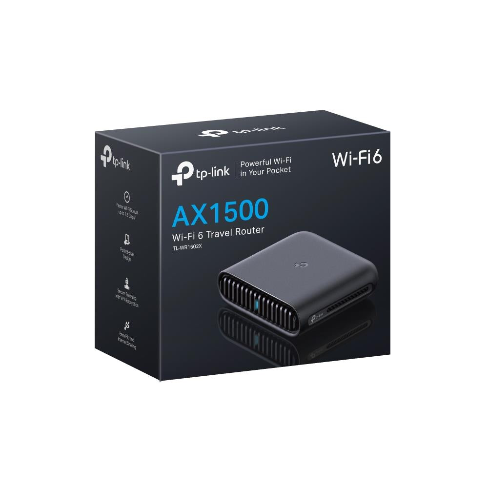 Wireless Router TP-LINK Wireless Router 1500 Mbps Wi-Fi 6 USB 2.0 1x10/100/1000M 1x10/100/1000M TL-WR1502X