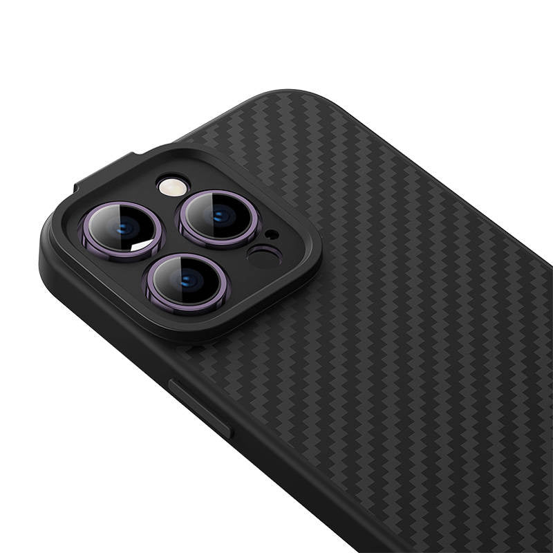 Magnetic Case Baseus Synthetic Fiber Series for iPhone 14 Pro (black)+ tempered glass + cleaning kit - Product Image 7