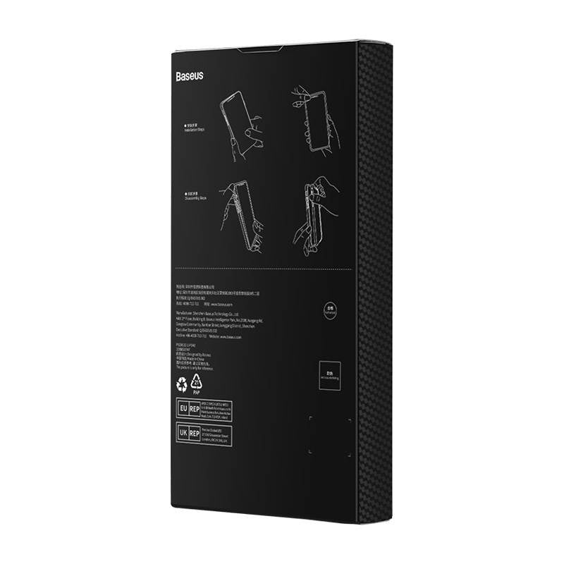 Magnetic Case Baseus Synthetic Fiber Series for iPhone 14 Pro (black)+ tempered glass + cleaning kit - Product Image 9