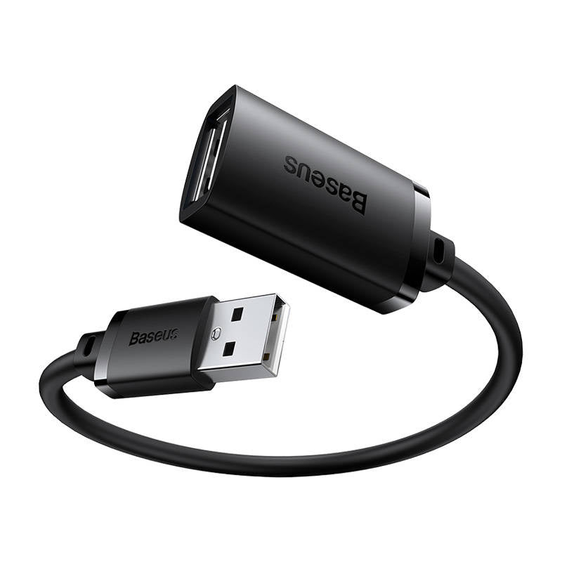 USB 2.0 Extension cable Baseus male to female, AirJoy Series, 0.5m (black) - Product Image 3