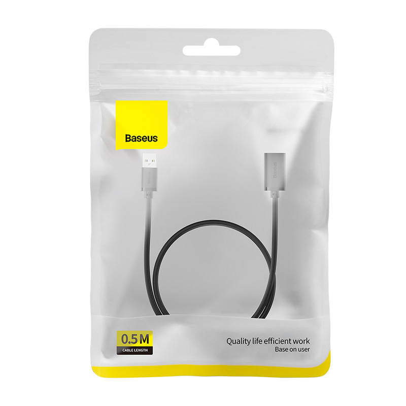 USB 2.0 Extension cable Baseus male to female, AirJoy Series, 0.5m (black) - Product Image 9